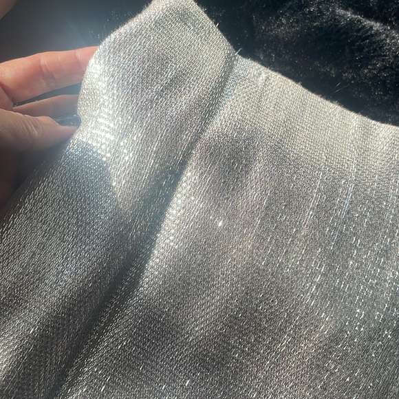 Club Monaco Skirt Soft Metallic Silver BNWT - Picture 4 of 11